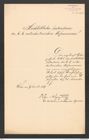 k.k. naturhistorisches Hofmuseum, Intendanzakten 1885-1896 (Hauer), Aktenzahl Z.683/1889, Seite 1